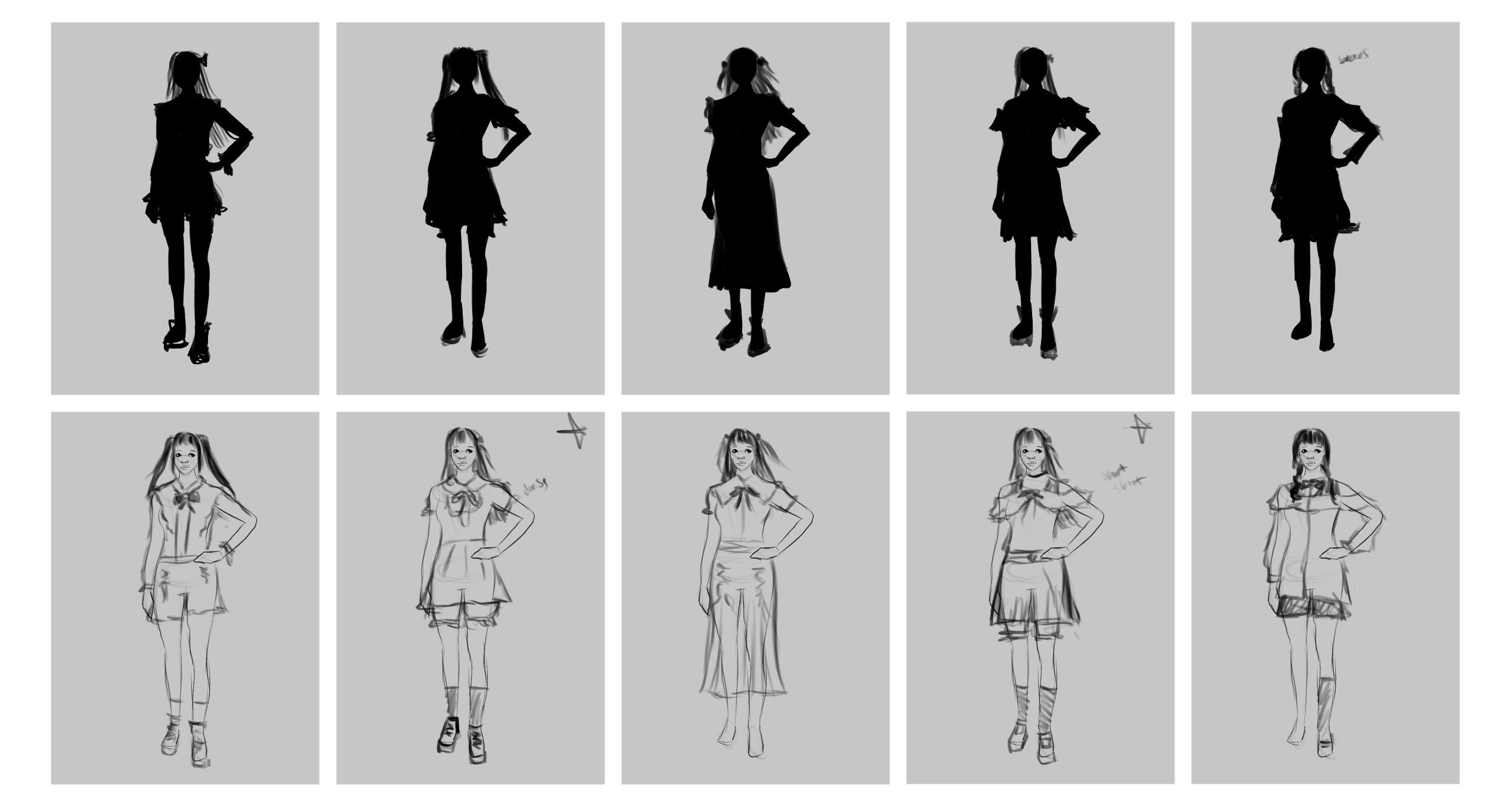 Sumie First Design || Silhouettes + Early Concepts