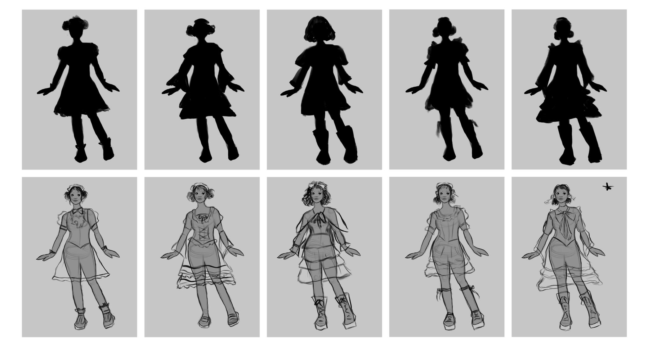 [Naomi] Second Design Silhouettes &amp; Early Concepts