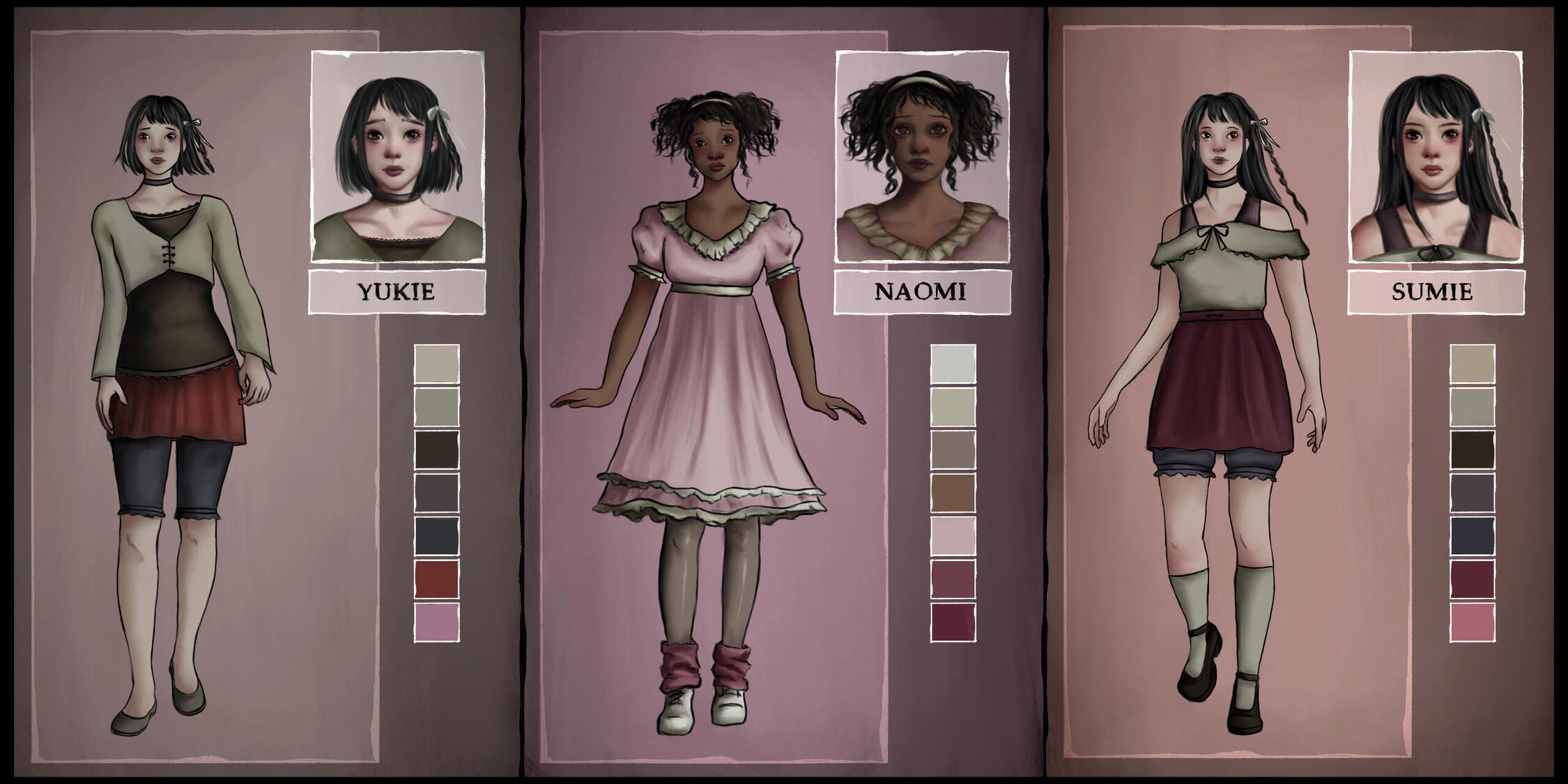 [Yukie, Naomi, and Sumie] First Designs + Portraits